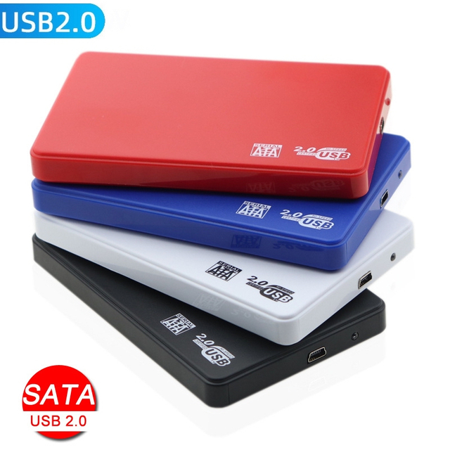 2.5 Inch HDD Case External Hard Drive Case Sata to USB 2.0 Optibay Hard Drive Enclosure 2.5" Caddy Hard Disk Case SSD Box