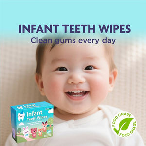 Solutions de marque privée Lingettes pour dents de nourrisson pour un nettoyage buccal en douceur chaque jour et en déplacement avec des ingrédients sûrs et de qualité comestible - Product Image 2