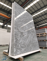 Panneau décoratif en marbre brillant UV de haute qualité, fabriqué directement par le fabricant, pour la décoration des meubles de cuisine, des armoires et des murs intérieurs.