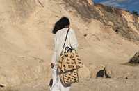 Tas Pantai Boho Anyaman Tangan Berlapis Rafia Tahan Air dengan Penutup Kustom untuk Perjalanan Resort & Kapal Pesiar Buatan MG