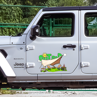 Autocollants de pare-brise arrière de véhicule électrique réfléchissants mignons autocollants d'auvent de voiture de tente de Camping en plein air accessoires automobiles tout-terrain