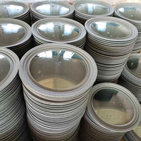 Couvercle de remplacement en verre trempé multi-tailles, écologique et résistant au four, avec rebord en silicone pour casseroles et poêles
