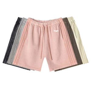 กางเกงขาสั้นผ้าฝ้ายใช้ได้ทั้งชายและหญิงกางเกงขาสั้นผ้า350gsm วินเทจสไตล์ลำลอง - Product Image 1