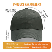 Casquette de baseball 6 panneaux à logo personnalisé, patch en silicone 3D, camouflage tactique extérieur, dos en maille respirant et séchant rapidement, fermeture snapback
