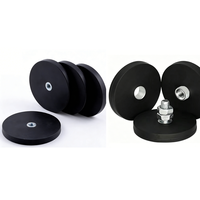 Aimant en néodyme recouvert de caoutchouc avec fixation filetée D22 D31 D36 D43 D66 D88mm avec vis externe/interne M4 M5 M6 M8 pour voiture