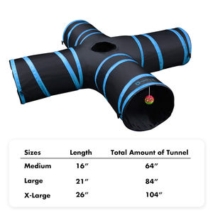 بيع بالجملة مضحك للطي لعبة الحيوانات الأليفة التفاعلية أنابيب طويلة عبر شكل أنفاق القط في الهواء الطلق - Product Image 3