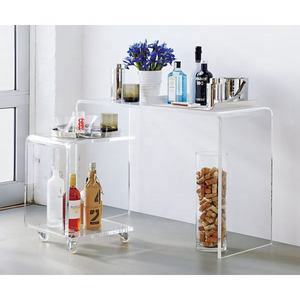 Meubles acryliques haut de gamme de luxe modernes, table murale en acrylique très transparente, étagère mobile en acrylique - Product Image 1
