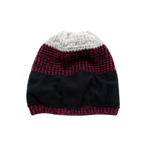 <span class=keywords><strong>Bonnet</strong></span> en tricot mélange <span class=keywords><strong>bordeaux</strong></span> avec pompon en fausse fourrure noire, chapeau d'hiver thermique pour <span class=keywords><strong>femme</strong></span>, <span class=keywords><strong>bonnet</strong></span> confortable à revers pour le froid - Product Image 5