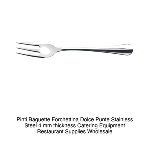 Fourchette à dessert Pinti Baguette 3 dents en acier inoxydable 18/10, épaisseur 4 mm Pintinox - Product Image 2
