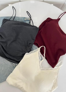 Débardeur court en coton brodé pour femme, sans manches, avec impression de logo personnalisé - Product Image 4