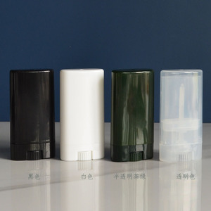 หลอดลิปสติก 15 กรัม วัสดุ PP ฝาใส หลอดทรงรีแบนสีเขียว บรรจุภัณฑ์เครื่องสำอาง หลอดใส่ลิปสติก - Product Image 2