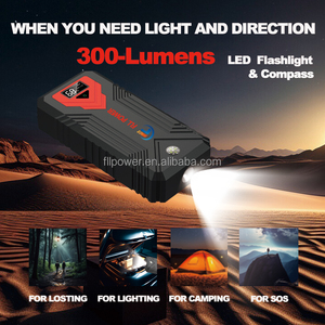 Fllpower <span class=keywords><strong>8000mAh</strong></span> Pin Xe nhảy khởi động 1000A đỉnh cho động cơ diesel khí (lên đến 8.0L) 12V pin cho xe tải màu Đỏ - Product Image 5