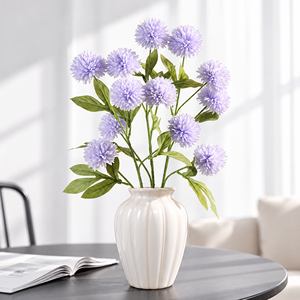 Branche d'hortensia en soie à 4 têtes, pétales dégradés de haute qualité, plantes artificielles pour centre de table d'hôtel - Product Image 6