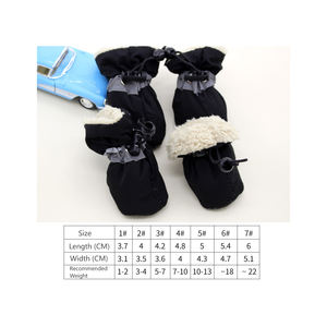 Chaussure d'hiver fiable et mignonne pour petits animaux de compagnie, imperméable, respirante, en tissu polaire, intérieur rembourré assurant un confort optimal - Product Image 3