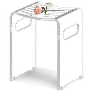 <span class=keywords><strong>Chaise</strong></span> de salle à manger moderne en acrylique transparent avec poignées - Multi-usages, imperméable, écologique pour la maison, le bureau et la chambre - Product Image 1