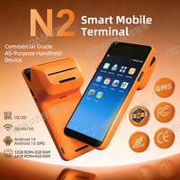 Terminal POS Portátil Inteligente Newpas N2 Android 15 GMS con Impresora de Recibos de 58 mm, NFC y Cámara de 5MP para Escanear Códigos QR