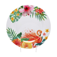Couverts de table avec motif de flamand rose Tropical, ensemble de vaisselle en mélamine 12 pièces, vente en gros, pièces