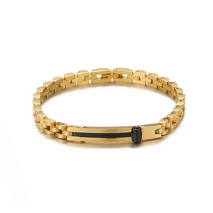 Custom 316l Stainless Steel <b>Men</b> <b>Bracelet</b> <b>Engrave</b> 14k 18k Gold Plated Fashion Chain Link <b>Bracelets</b> for <b>Men</b> - Product Image 5