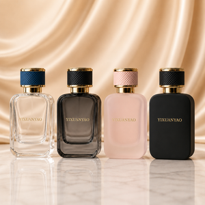 Flacons <span class=keywords><strong>de</strong></span> parfum en verre <span class=keywords><strong>de</strong></span> luxe 30 ml en promotion, noirs et roses, flacons vides personnalisés avec emballage et sérigraphie, vaporisateur à sertir - Product Image 1