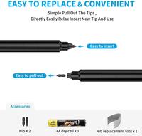 Stylet MMP Active 1.5 avec 1024 niveaux de pression, rejet de la paume et pointe remplaçable pour Surface Pro/Ordinateur portable/Book/Go