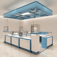 Vitrine de bijoux haut de gamme vitrine de magasin de bijoux en verre conception de comptoir de vitrine avec lumière LED pour les kiosques de bijoux de centre commercial