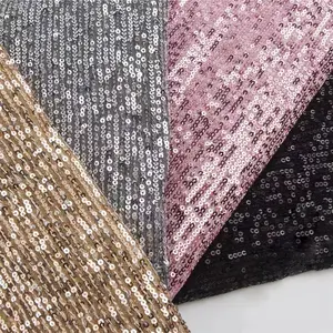 party wholesale dress decor custom welcome oem odm service embroidery stretchable elastic sequin fabric tassel sequin fabric