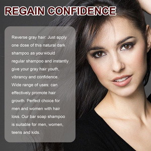 สบู่ก้อนแข็งแชมพูสำหรับผมขาวเทาหัวโล้นน้ำหนัก100กรัม - Product Image 2