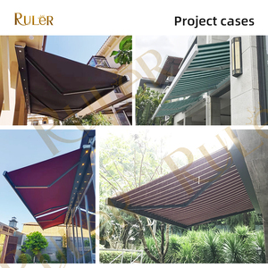 <span class=keywords><strong>Toldo</strong></span> Retráctil de Brazo Eléctrico con Casete Completo, Resistente al Sol y la Lluvia, para Montaje en Pared, para Exteriores, Residenciales, Balcones, Cafés y Bares - Product Image 5