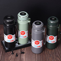 Nouvelle Tasse Thermos Intelligente en Acier Inoxydable 304 Grande Capacité, Bouteille Isotherme Sous Vide pour Sport, Alpinisme et Voyage