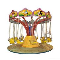 Manège interactif en métal pour enfants, 8 places, à thème de jeu de tir, pour intérieur/extérieur, avec parapluie, petit carrousel pour la vente en gros