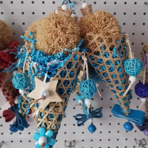 Peoni & <span class=keywords><strong>Cockatiel</strong></span> Parrot anti-kebosanan mainan-bentuk es krim mengunyah Molar mendaki Set koleksi - Product Image 1