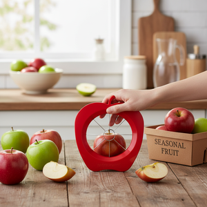 Accessorio da cucina quotidiano in acciaio inossidabile colorato in plastica affetta mele tritatutto in plastica PP cartone di frutta stagionale - Product Image 3