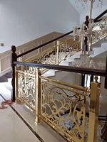 Rampe d'escalier en bois de chêne rose sculpté, style européen antique, imperméable et durable, pour escalier courbé en bois, villa, escalier en acajou