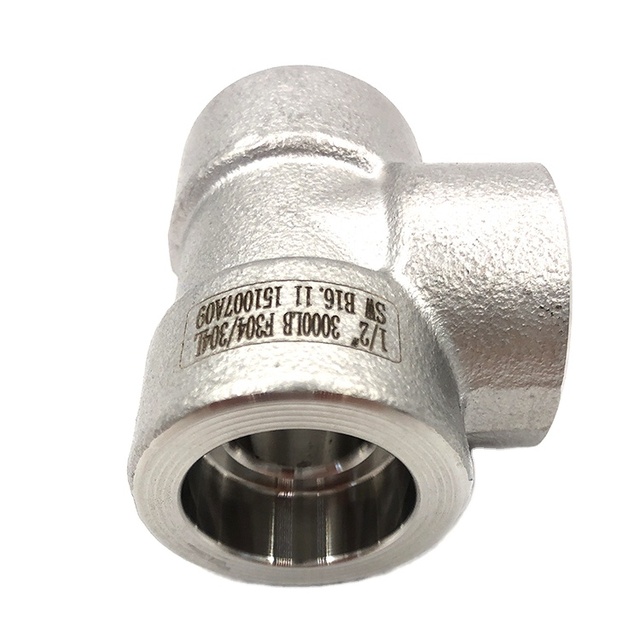 Cl3000 Stainless Steel Forged Equal High Pressure Pipe Fittings Socket Weld Tee
