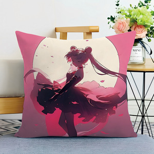 Coussin décoratif en peluche imprimé dessin animé <span class=keywords><strong>marin</strong></span> guerrier, motif Lune <span class=keywords><strong>et</strong></span> Lièvre rose, pour dormir sur le côté, cadeau pour <span class=keywords><strong>filles</strong></span>, coussin de canapé - Product Image 5