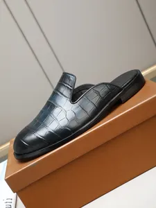 2026 Top Luxury Designer Sneakers Genuine Leather Upper PU Midsole Slip-On Loafers for Men <b>Pointed</b> <b>Toe</b> <b>Flat</b> Anti-Slippery Trend - Product Image 3