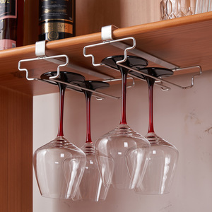Support à verres à vin en acier inoxydable 304, rangement suspendu sous armoire pour fêtes et usage domestique, style simple - Product Image 3