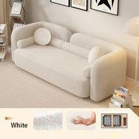 Vente chaude Nordique Salon Canapé Italien Design Moderne Meubles Porter Résine Laine D'agneau 2 places Canapé
