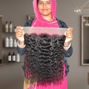 100% Raw Cheap Wholesale Virgin Vendor None Chemical Processing Color Wavy 13*6 Frontal Blonde Indian Remy Hair Extensions - Product Image 1