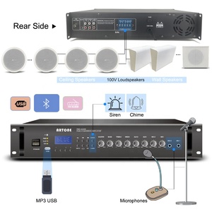 Hệ thống loa âm thanh ngoài trời gắn tường, bộ khuếch đại đầy đủ, 100V/8ohm, dành cho nhà hàng - Product Image 6