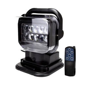 Projecteur LED marin 7 pouces 50W IP65 blanc noir avec télécommande, éclairage <span class=keywords><strong>de</strong></span> travail, angle <span class=keywords><strong>de</strong></span> faisceau <span class=keywords><strong>de</strong></span> 30 degrés pour bateau, voiture, tout-terrain, camion 4x4, SUV - Product Image 1