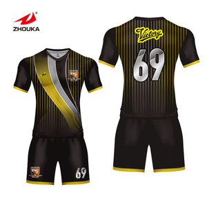 Supplier sublimation stripe soccer jersey set custom 100% polyester uniform soccer wear for adults - Product Image 1