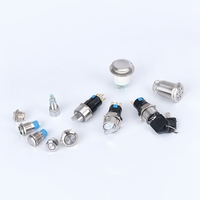Commutateur d'usine 8Mm/10Mm/12Mm/16Mm/19Mm/22Mm/25Mm/28Mm/30Mm sur bouton OFF bouton poussoir en métal avec connecteur Led bouton poussoir lumière
