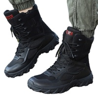 Bottes de terrain montantes pour hommes grande taille, ultra-légères, en nylon et cuir, antidérapantes, pour l'hiver et le désert