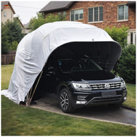 Garage mobile pour voiture, auvent semi-automatique en bâche pour une voiture