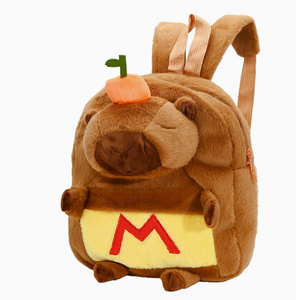 Mochila de felpa de oso <span class=keywords><strong>Capibara</strong></span> de cinco colores en forma de M, bonita y aturdida, mochila escolar de doble hombro, juguete de peluche - Product Image 4