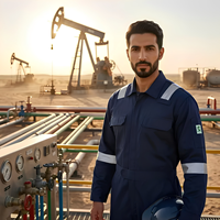 Combinaison de travail réfléchissante respirante en coton 100% ultra-léger 150GSM pour le travail de construction et le secteur pétrolier