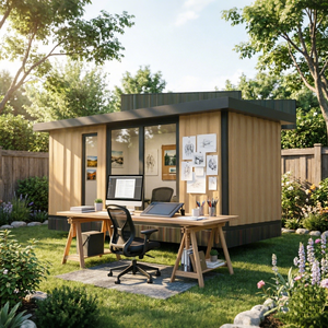 Oficina Prefabricada, Estudio <span class=keywords><strong>de</strong></span> Arte para Jardín, Cabaña para Patio Trasero, Espacio <span class=keywords><strong>de</strong></span> Trabajo Tranquilo, Sala Creativa, Fácil Instalación, Diseño Modular, Enfoque en la Privacidad - Product Image 4