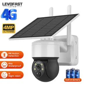 LEVOFAST Ubox 5W 3MP WiFi 4G şarj edilebilir piller 7800Mah güneş güvenlik kamera güvenlik PTZ Camerasolar kamera
