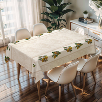 Nappe de Noël rectangulaire à motifs en PVC pour les fêtes et événements